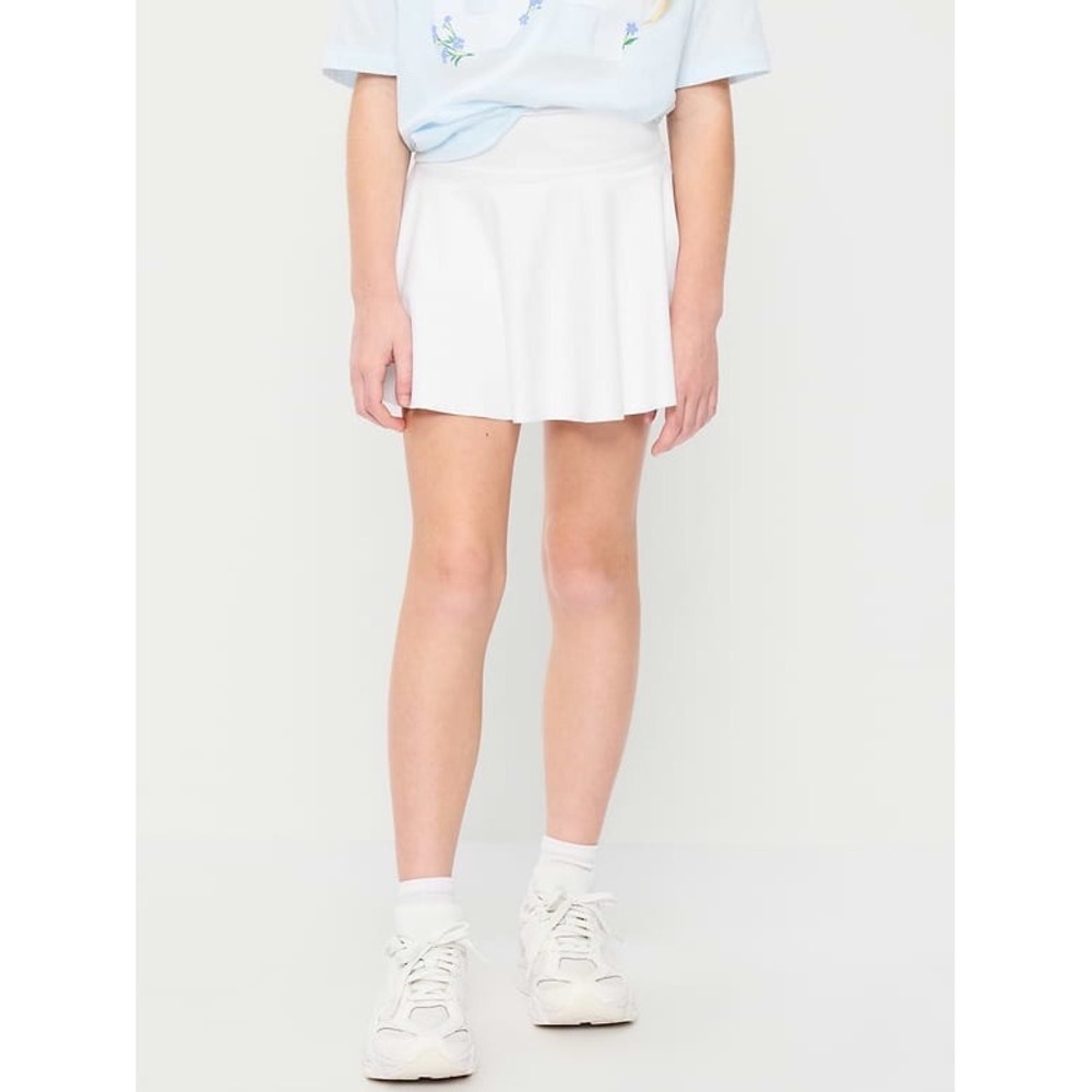 Old Navy Active Girls White PowerSoft High-Waisted Skort Large 10-12